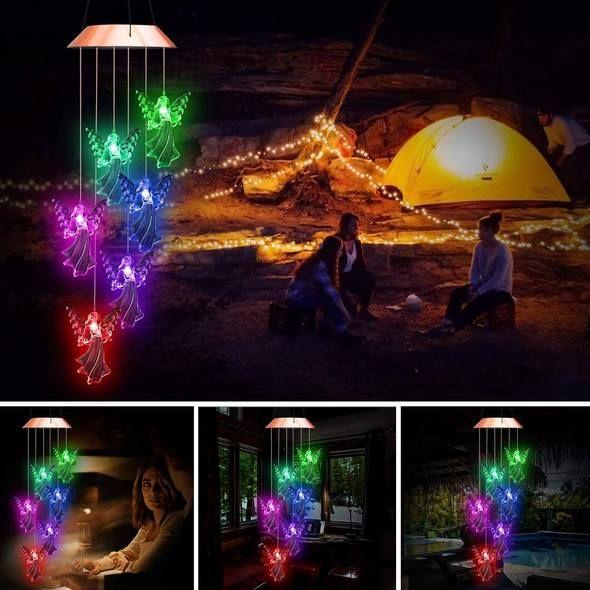 Solar Guardian Angel Wind Chime Light