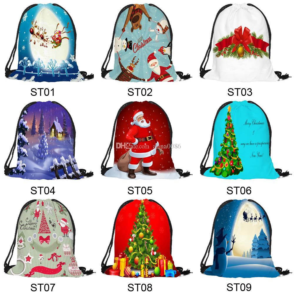 【Quarterly discount -- Welcoming christmas】Drawstring Christmas Gift Bags