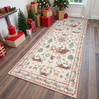 🎄🔥Soft Christmas Tree Santa Claus Carpet Runner