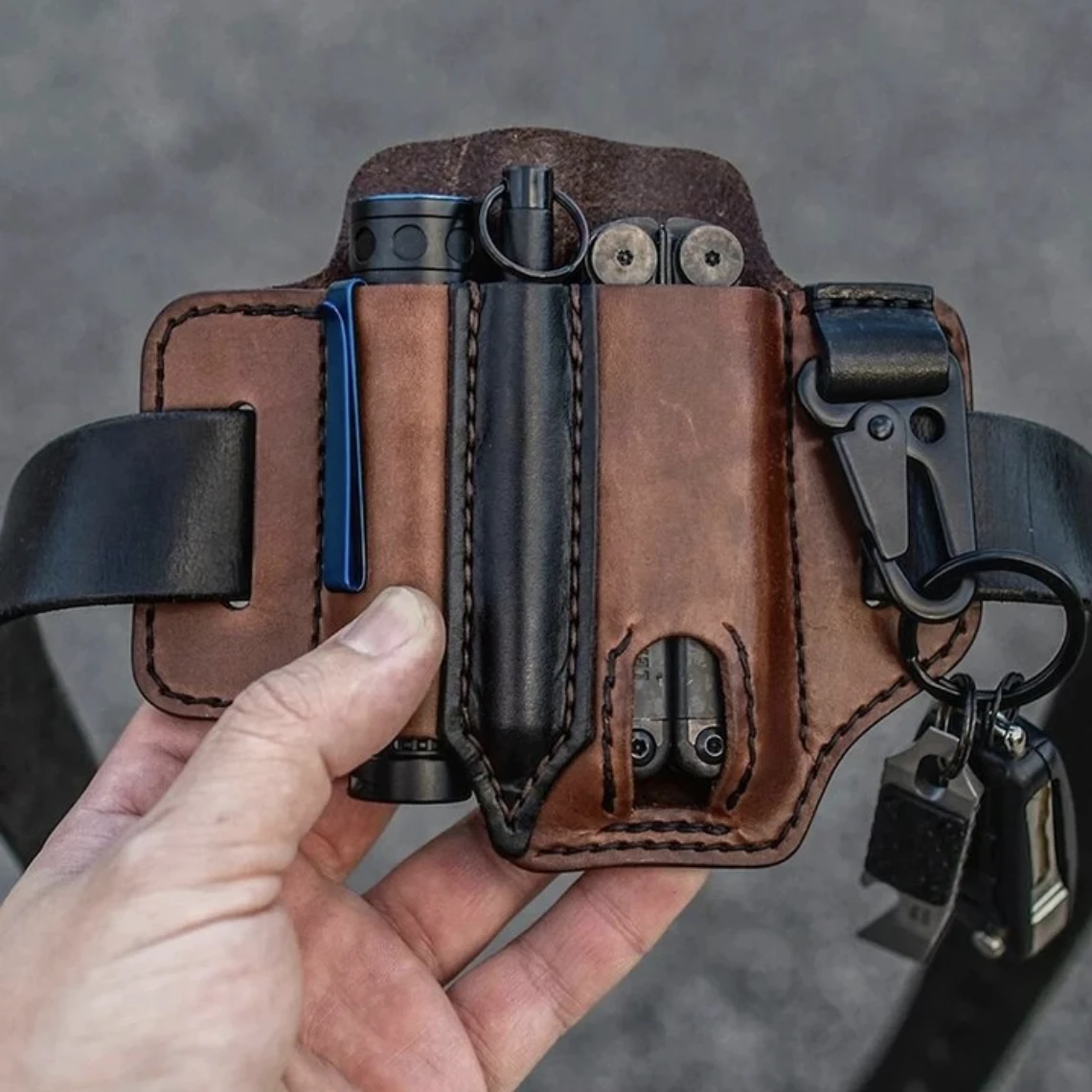 Buy 2 Free Shipping-EDC Multitool Leather Sheath