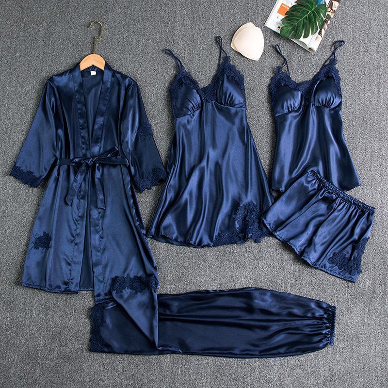 🔥BUY 2 FREE SHIPPING & GET 10% OFF🔥Blushy Silk 5 Piece Pajama Set